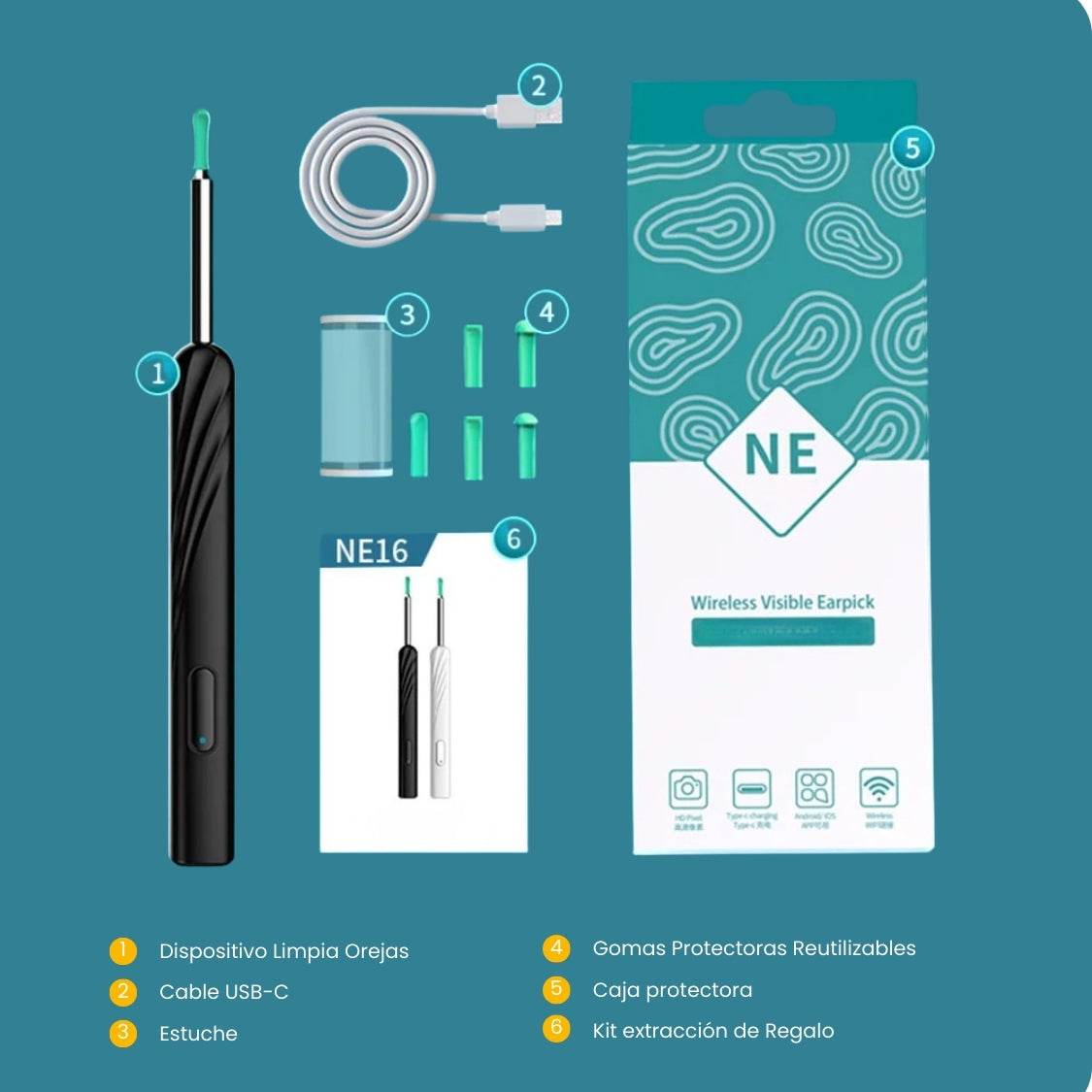 Limpia Orejas - Elimina Tapones De Cerumen HD